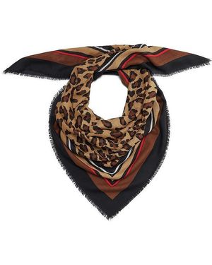Peter Hahn Tuch leo-print - Schwarz