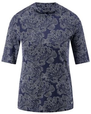 Uta Raasch Shirt Stehkragen - Blau