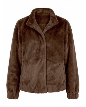 Peter Hahn Webpelz-Blouson - Braun