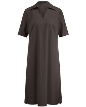 Peter Hahn Kleid hemdkragen - Schwarz