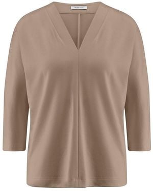Peter Hahn V-Shirt 3/4-Kimonoarm - Braun