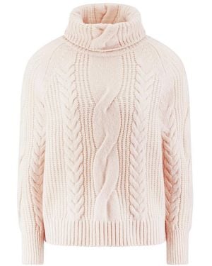include Rollkragen-Pullover Kaschmir - Weiß