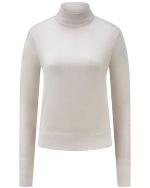 Peter Hahn Rundhals-Pullover - Weiß