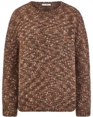Peter Hahn Rundhals-Pullover - Braun
