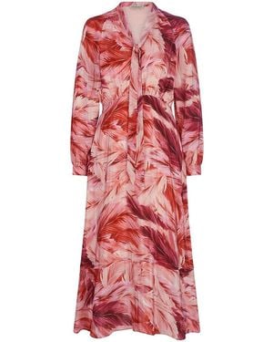 Uta Raasch Kleid V-Ausschnitt - Rot