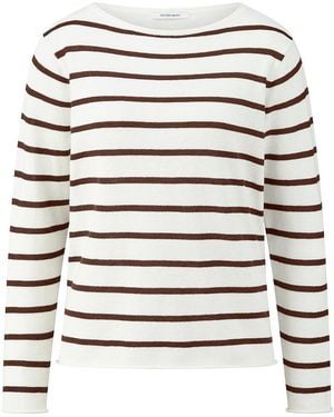 Peter Hahn Rundhals-Pullover - Weiß