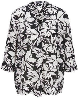 Basler Bluse Geschlitztem 3/4-Arm - Schwarz