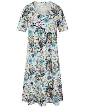 Green Cotton Kleid Selma - Blau