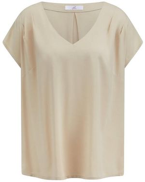 Emilia Lay Bluse v-ausschnitt - Natur