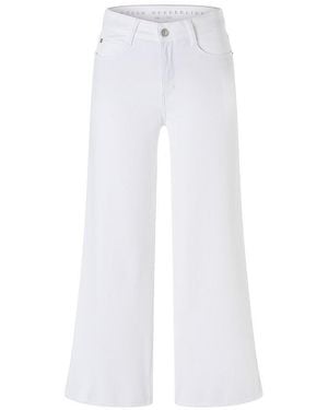 M·a·c Wide Fit-Jeans Im 5-Pocket-Schnitt, Gr. S - Weiß