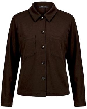Peter Hahn Jersey-Jacke - Braun