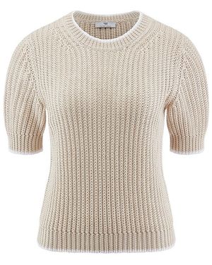 Peter Hahn Rundhals-Pullover - Weiß