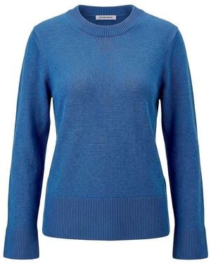 Peter Hahn Rundhals-Pullover - Blau