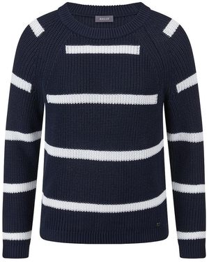 Basler Rundhals-Pullover - Blau