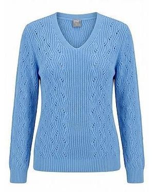 Rabe Trui Lange Mouwen En V-Hals Van - Blauw