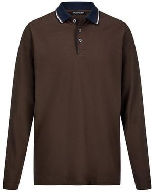 Louis Sayn Langarm-Polo-Shirt - Braun