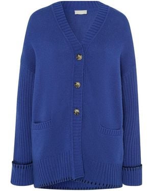 include Long-Strickjacke - Blau