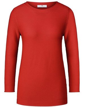 Peter Hahn Rundhals-Pullover Mit 3/4-Arm, Gr. S - Rot
