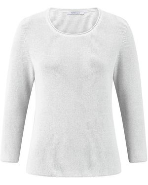 Peter Hahn Rundhals-Pullover - Weiß