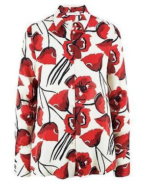 Eterna Blouse Lange Mouwen Van - Rood