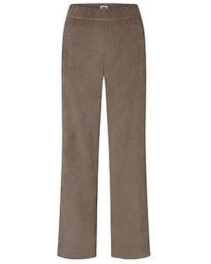 M·a·c Wide Fit-Breedribcord-Broek Van - Bruin
