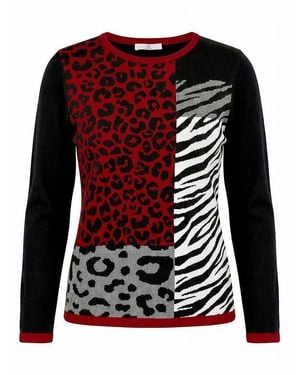 Emilia Lay Rundhals-Pullover - Rot
