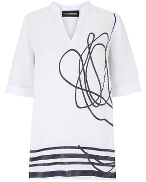 Doris Streich Long-Bluse 3/4-Arm - Weiß