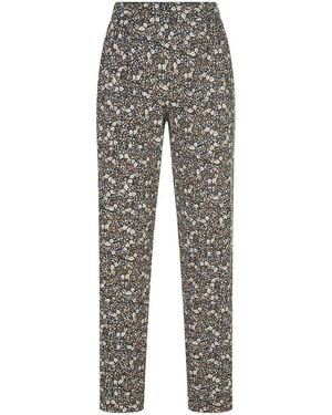 Green Cotton Knöchellange Bundfalten-Hose Karla - Grau