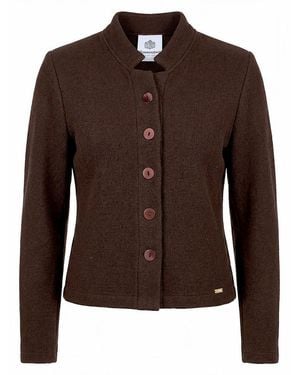 hammerschmid Strickjacke Stehkragen - Braun