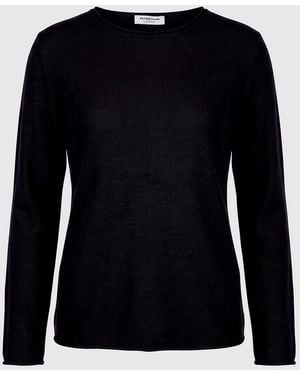 Peter Hahn Rundhals-Pullover - Schwarz