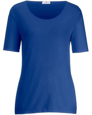 Peter Hahn Rundhals-Shirt Langem 1/2-Arm - Blau