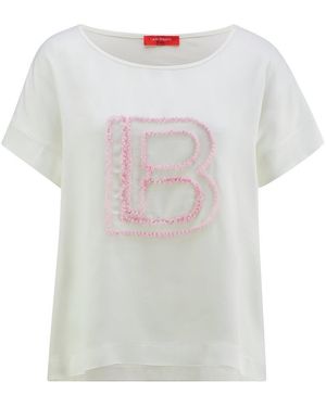 Laura Biagiotti Roma Rundhals-Shirt Kimono-Halbarm - Weiß