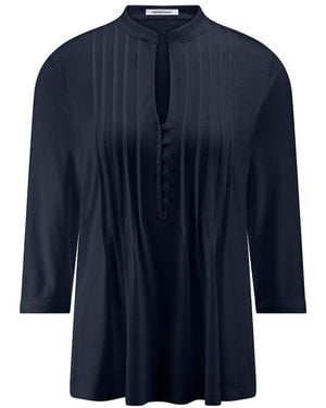 Peter Hahn Blusen-Shirt, Gr. S - Blau