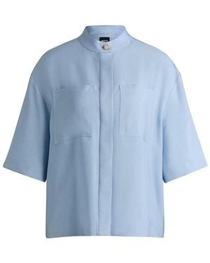 BOSS Bluse Balisia 3/4-Arm - Blau