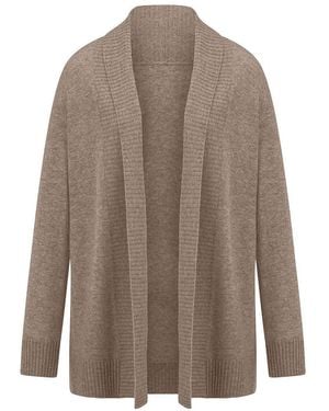 Peter Hahn Long-Strickjacke Aus Schurwolle Und Kaschmir - Braun