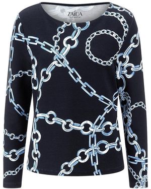 efixelle Shirt U-Boot-Ausschnitt - Blau