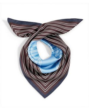 Peter Hahn Nicki-tuch aus 100% seide - Blau