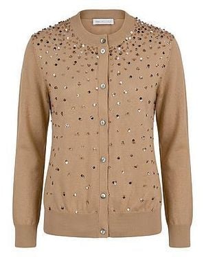 St. Emile Vest Ronde Hals Van - Bruin