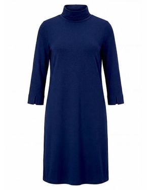 Peter Hahn Jersey-Kleid 3/4-Arm - Blau