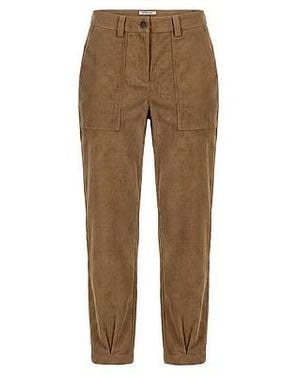 Peter Hahn Enkellange Modern Fit-Cordbroek Van - Naturel