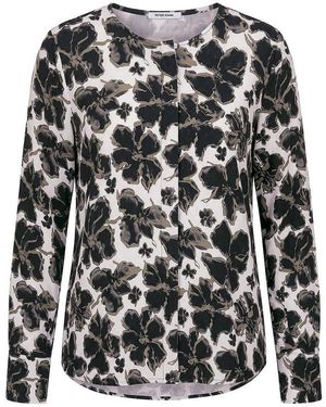 Peter Hahn Bluse Rundhals-Ausschnitt - Schwarz