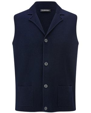 Louis Sayn Strickweste Reverskragen - Blau