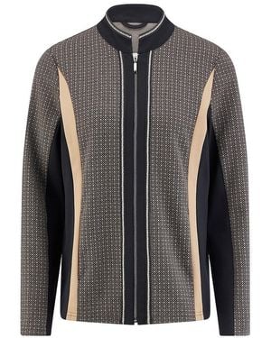 Peter Hahn Jersey-Jacke Stehkragen - Schwarz