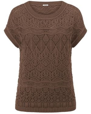 Peter Hahn Ärmelloser Pullover - Braun