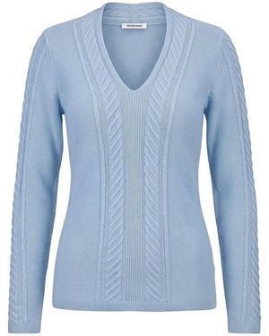 Peter Hahn V-Pullover Kaschmir - Blau