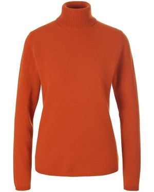 include Rollkragen-pullover aus schurwolle und kaschmir, , gr. 36, schurwolle - Orange