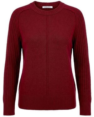 Peter Hahn Rundhals-Pullover - Rot
