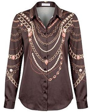 St. Emile Blouse Korte Mouwen Van - Bruin