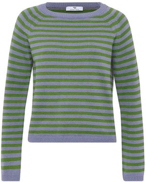 Peter Hahn Rundhals-Pullover, Gr. S - Grün