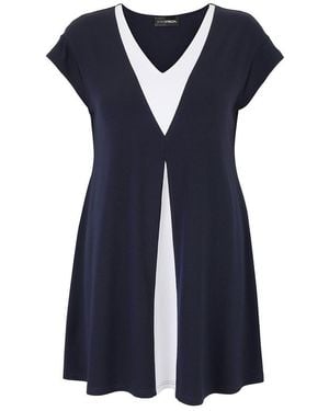 Doris Streich Long-Shirt Mit 1/4-Arm, Gr. M - Blau